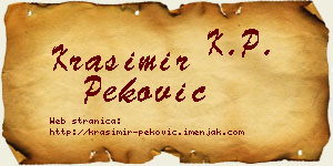 Krasimir Peković vizit kartica